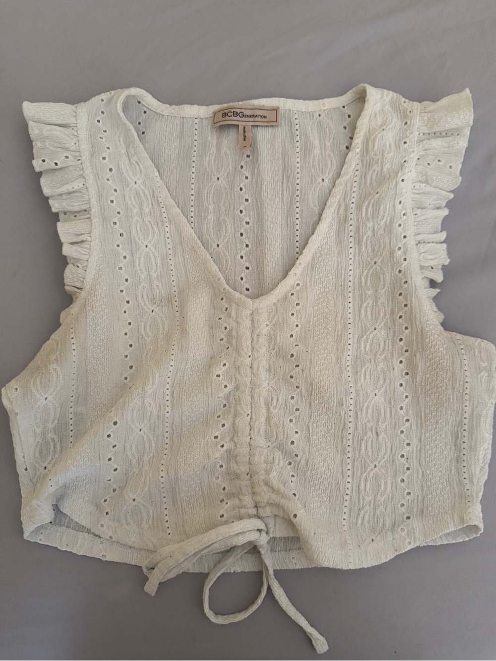 BCBG XS white top